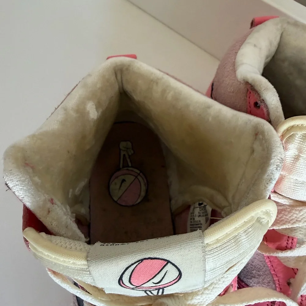 Nike Dunk High‎ EMB NBA 75th Anniversary Pink Prime Sneakers womens 8